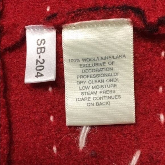 Susan Bristol Vintage Women’s Hand Embroidered 100% Wool Sweater Vest, size M - Picture 8 of 9